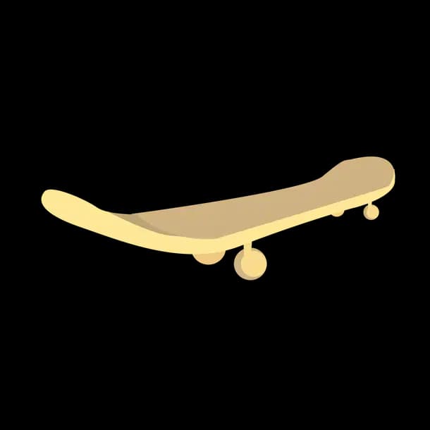 Gold Skateboard