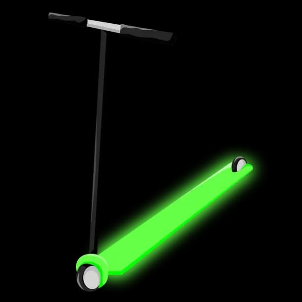 Neon Green Scooter