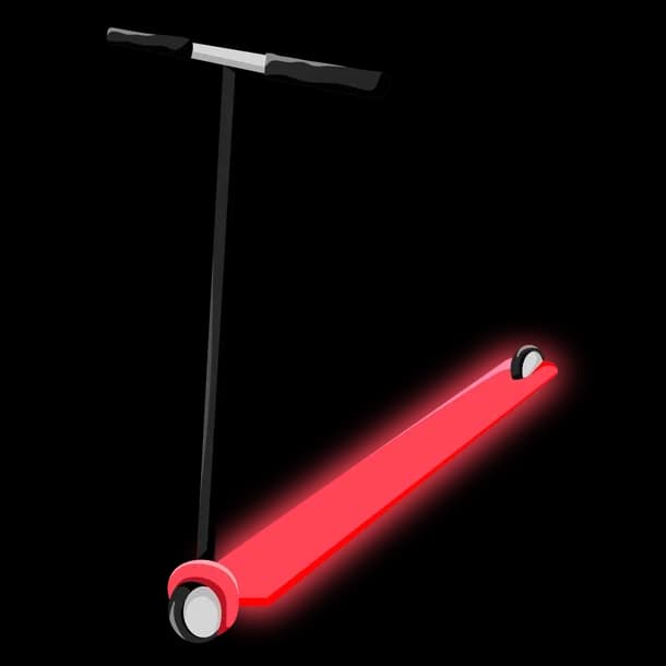 Neon Red Scooter