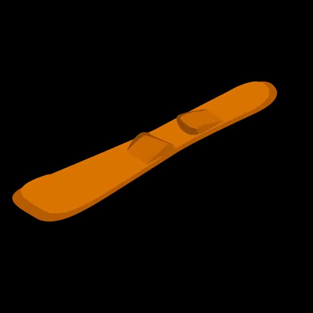 Orange Neon Snowboard