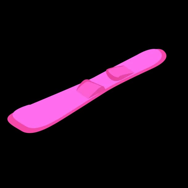 Pink Neon Snowboard
