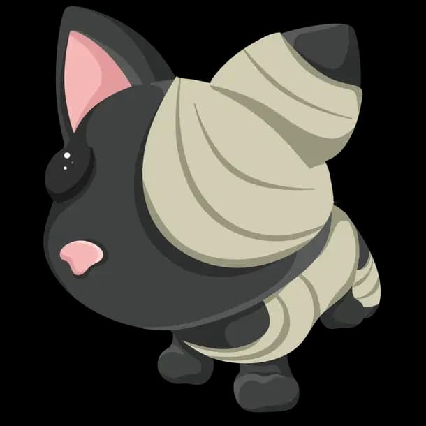 Halloween Black Mummy Cat