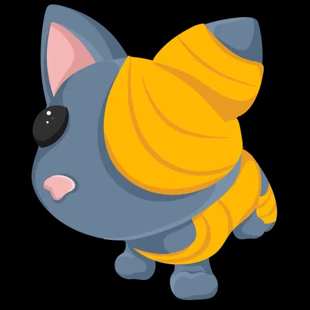 Halloween Golden Mummy Cat