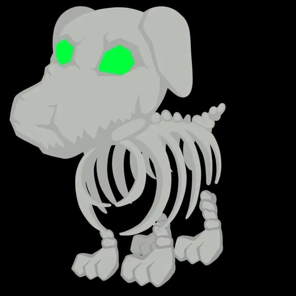 Halloween White Skeleton Dog