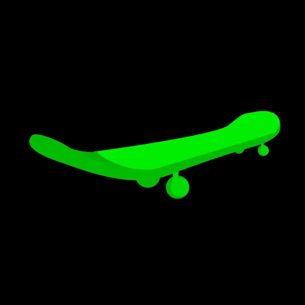 Neon Green Skateboard