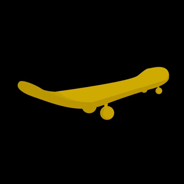 Neon Orange Skateboard