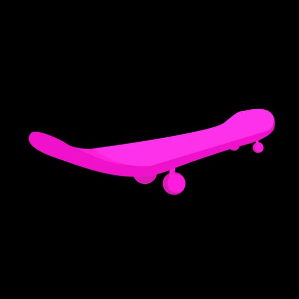 Neon Pink Skateboard