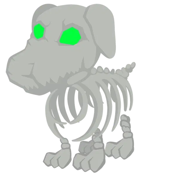Halloween White Skeleton Dog