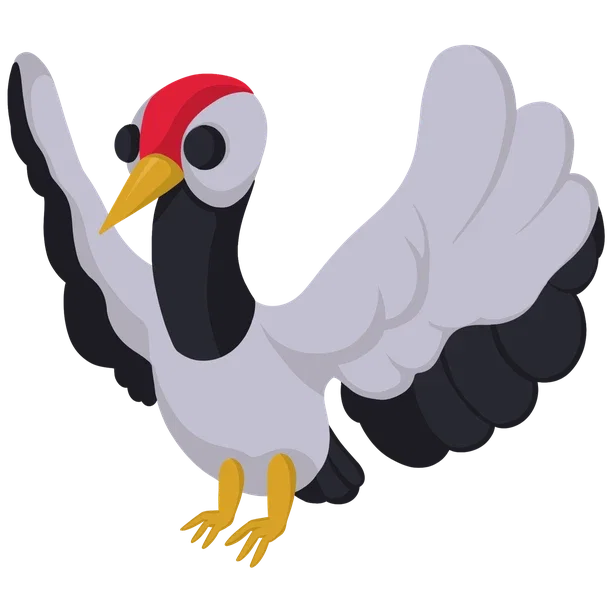 Red Crowned Crane