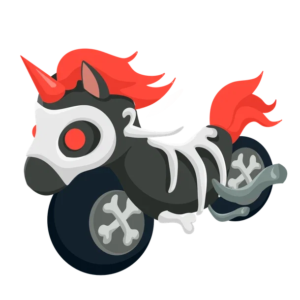 Halloween Black Ponycycle
