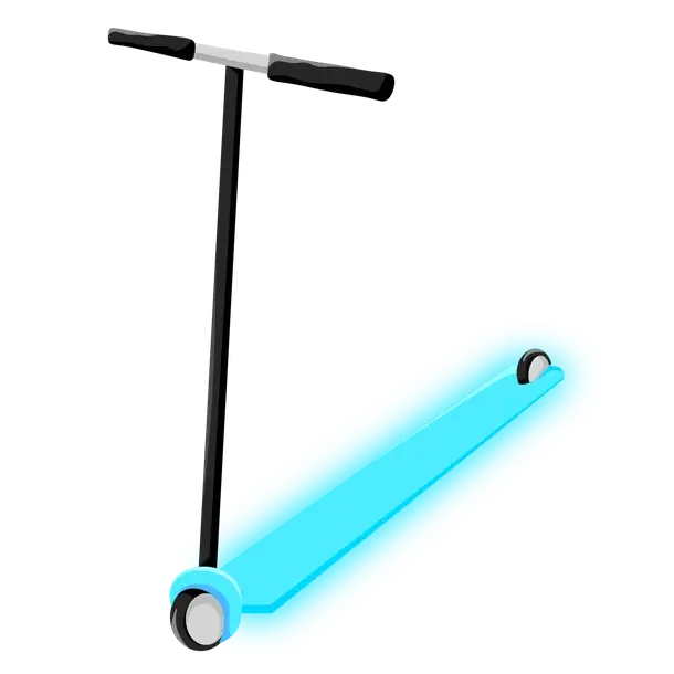 Neon Blue Scooter