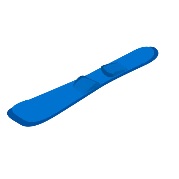 Blue Neon Snowboard