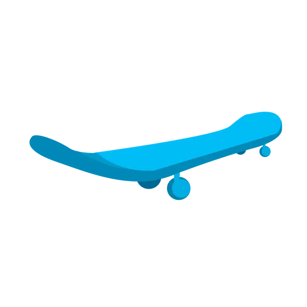 Neon Blue Skateboard