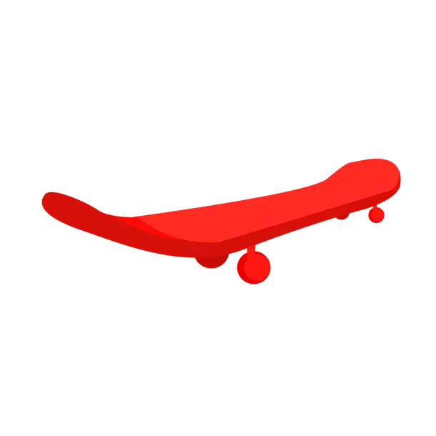 Neon Red Skateboard