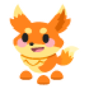 Flaming Fox Sticker