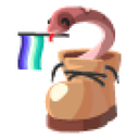 Gay Snake in a Boot Sticker