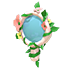 Flower Mirror Chew Toy